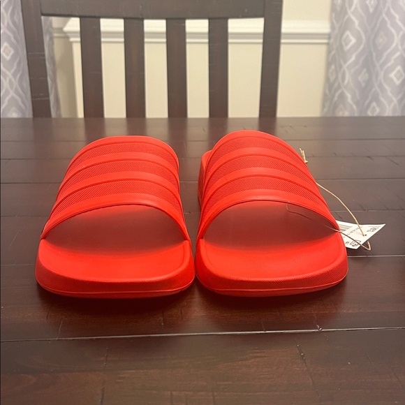 Adidas Racer TR Slides Sandals Shoes new red Mens Size 10 - Picture 7 of 14